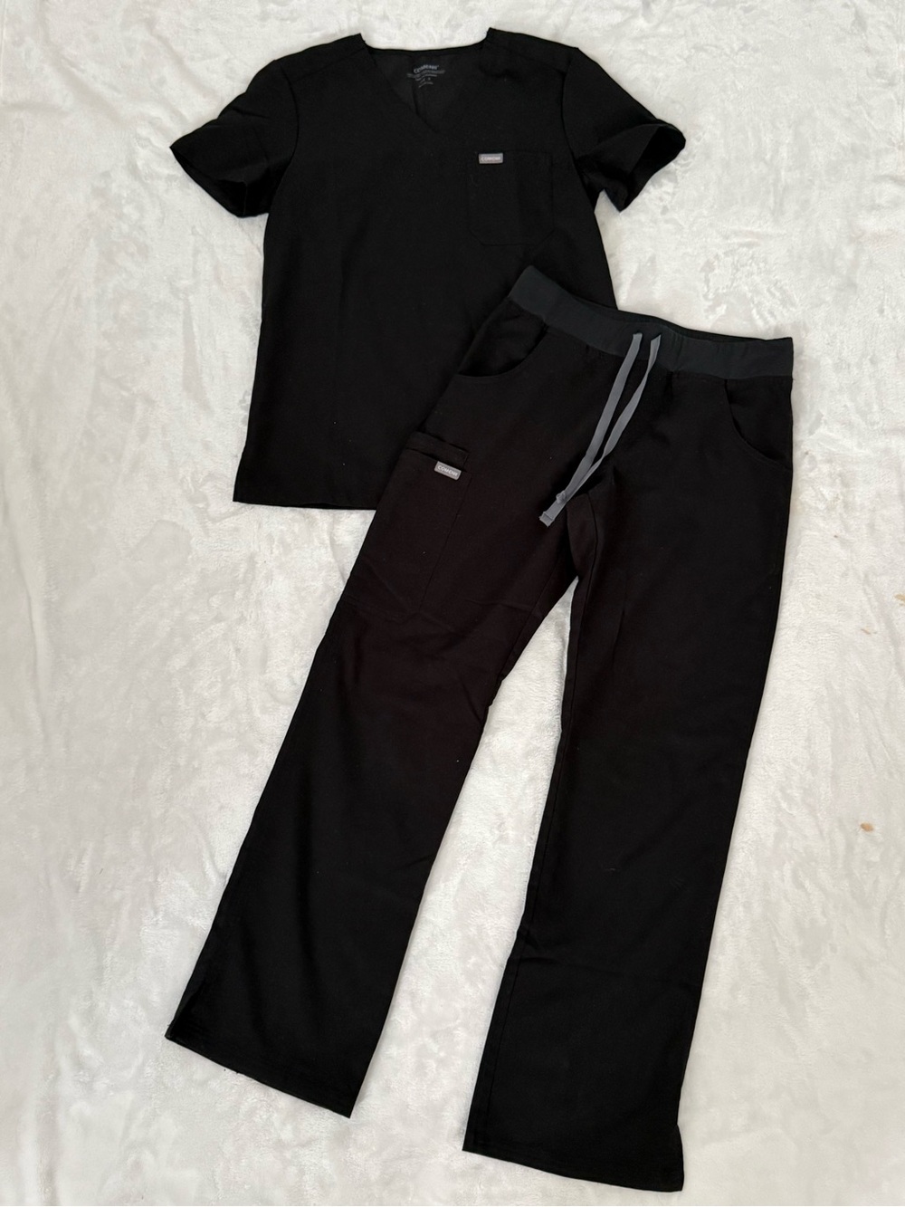 Comenii Women's Black Scrub Set